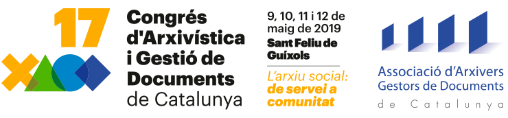 Header XVII Congrés d'Arxivística i Gestió de Documents de Catalunya